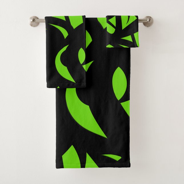 Art contemporain vert / noir (En situation)