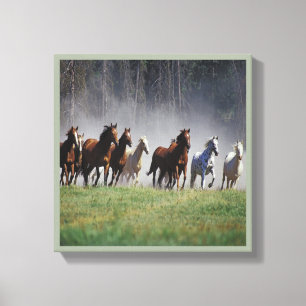 Art courant de mur de toile de chevaux