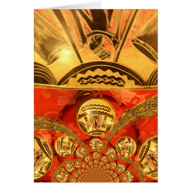 Art Culturel Africain : Design Rouge Or Riche (Devant)