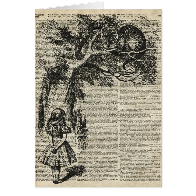 Art d'Alice et de pochoir de Cheshire à la page de (Devant)