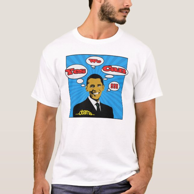 Art de bruit oui nous pouvons T-shirt d'Obama (Devant)
