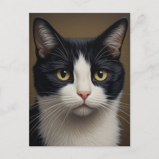 art de carte postale de chat smoking