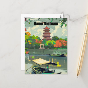 Art de carte postale de Hanoï Vietnam, Hanoï, Voya