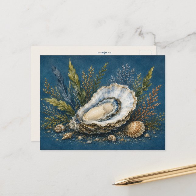 Art de carte postale de mer profonde inspiré de l' (Devant/Arrière en situation)