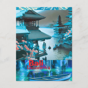Art de carte postale de voyage à Bali, Skyline de 