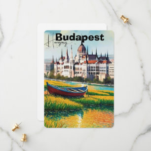 Art de carte postale de voyage à Budapest, carte p