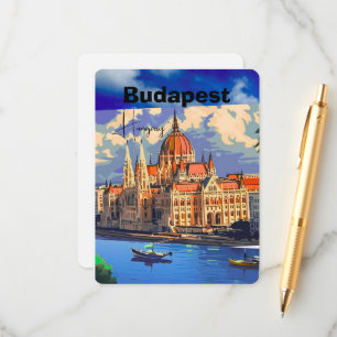Art de carte postale de voyage à Budapest, carte p