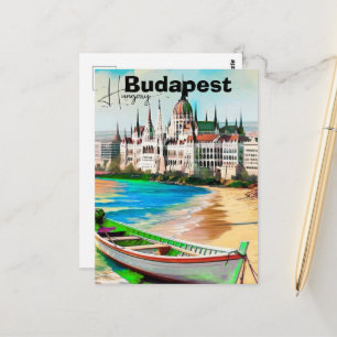 Art de carte postale de voyage à Budapest, carte p