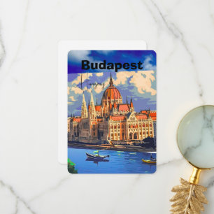 Art de carte postale de voyage à Budapest, carte p
