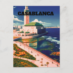 Art de carte postale de voyage à Casablanca, carte