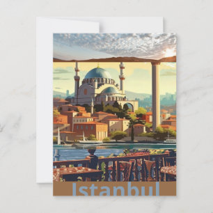 Art de carte postale de voyage à Istanbul, Istanbu