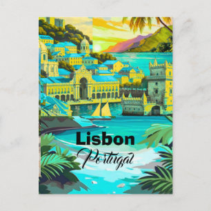 Art de carte postale de voyage à Lisbonne, Art de 