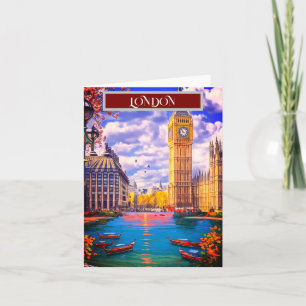 Art de carte postale de voyage à Londres, Art de v