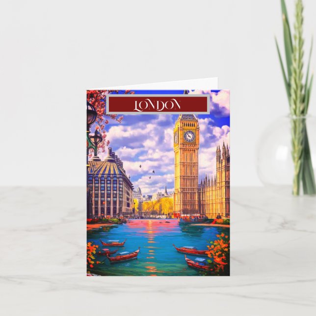 Art de carte postale de voyage à Londres, Art de v (Devant)