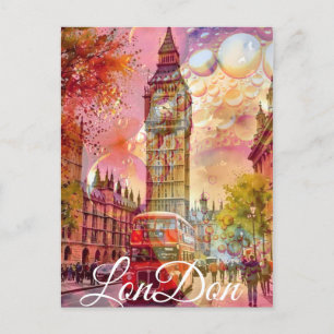 Art de carte postale de voyage à Londres, Art de v