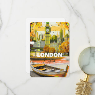 Art de carte postale de voyage à Londres, Art de v
