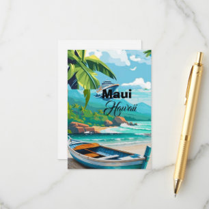 Art de carte postale de voyage à Maui, carte posta