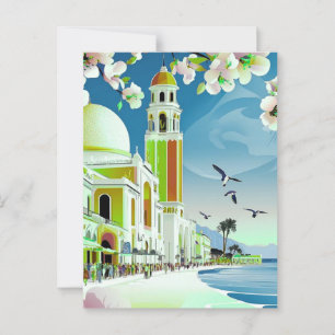 Art de carte postale de voyage à Santorin Grèce, P