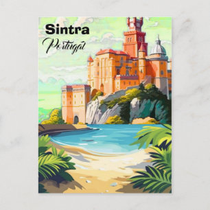 Art de carte postale de voyage à Sintra Portugal,