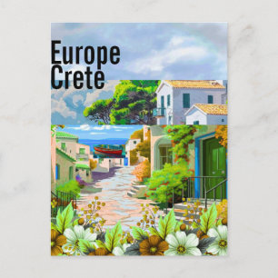 Art de carte postale de voyage en Crète, Art de vo