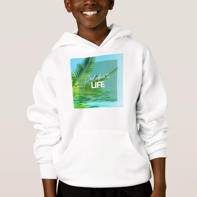 Art de "Célébrer la vie" Sweat - shirt à capuche & (Devant)