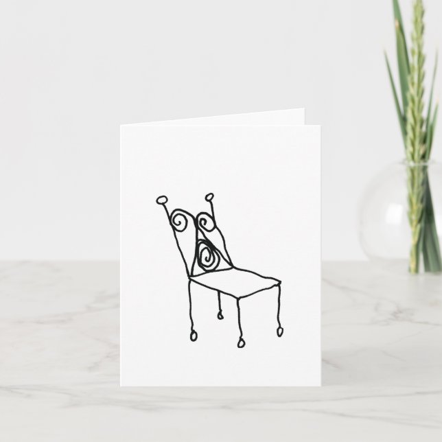 Art de chaise plié en dessin linéaire (Devant)