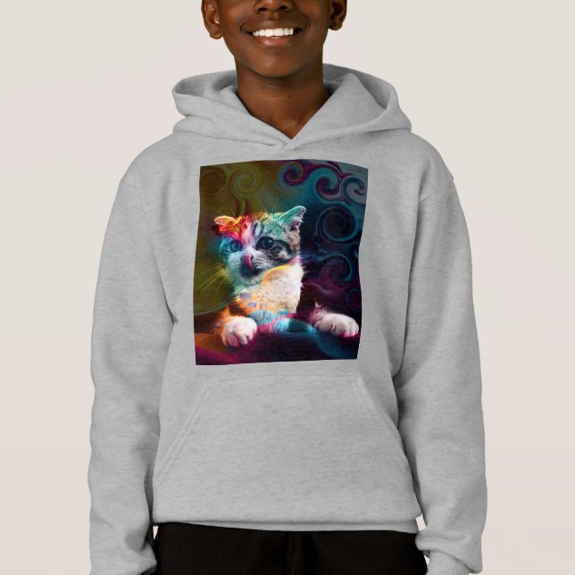 ART DE CHAT COLORÉ DRÔLE ET TENDANCE (Devant)