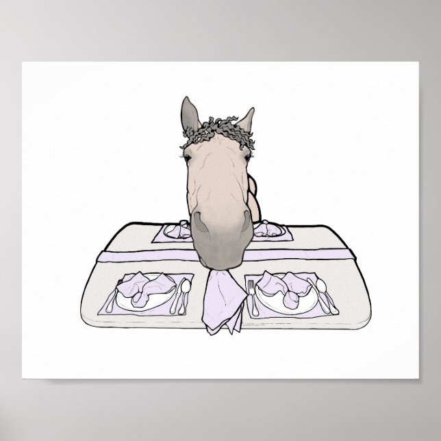 Art de cuisine de cheval drôle | Décoration de cui (Devant)