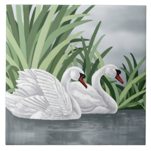 Art de cygne de carreau de céramique