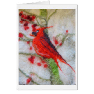 Art de Felted - baies de cardinal et d'hiver
