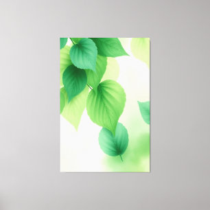 Art de feuilles vertes minimaliste – Impression bo