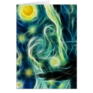 Art de fractale de Van Gogh de nuit étoilée