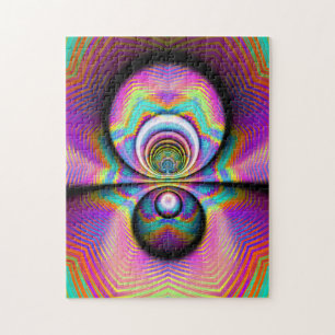 Art de fractale le puzzle de réflexion