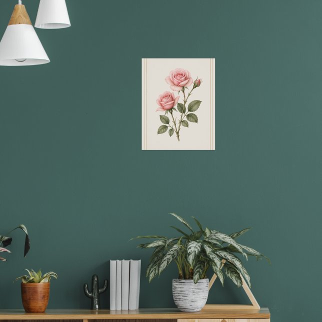 Art de la fleur de rose, impression d'art mural de (Salon 1)