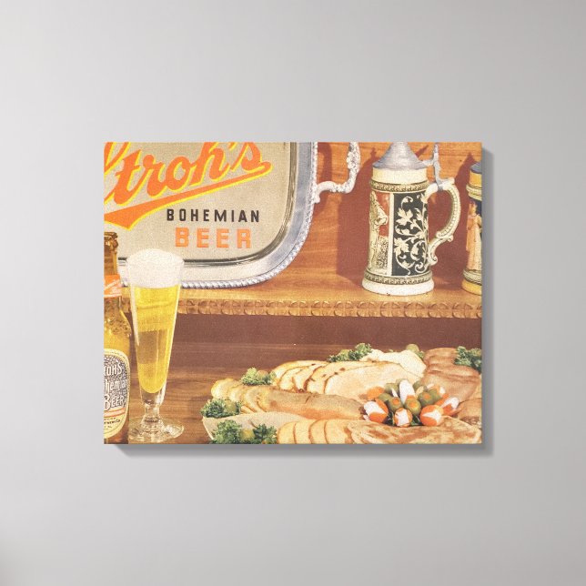 Art de la toile de bière de stroh de la vieille éc (Recto)