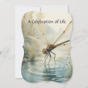Art de l'aquarelle Invitation de service Memorial 
