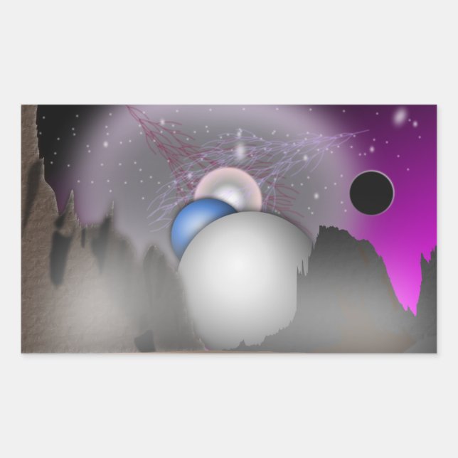 Art de l'espace de la Lune sauvage - Sticker (Devant)