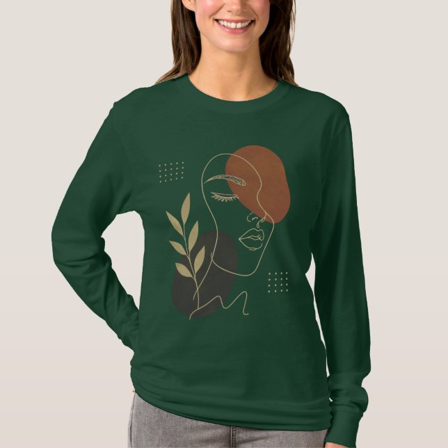 Art de ligne de visage abstrait moderne Sweat (Devant)