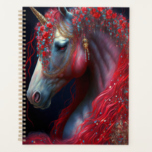 Art de l'Imaginaire de la licorne rouge