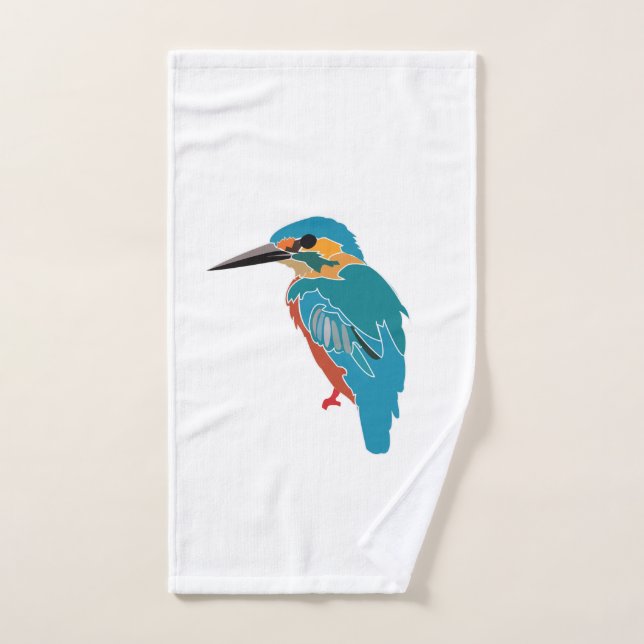 Art de l'oiseau Martin-pêcheur (Serviette à main)
