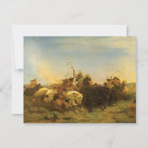 Art de l'Ouest de l'Amérique vintage, chasse au bi