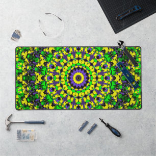 Art de mandala coloré groovy rétro hippie tripant