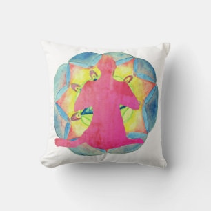 Art de mandala de yoga Coussin