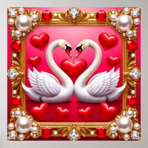 💎 Art de mariage cygne pour décoration de récepti