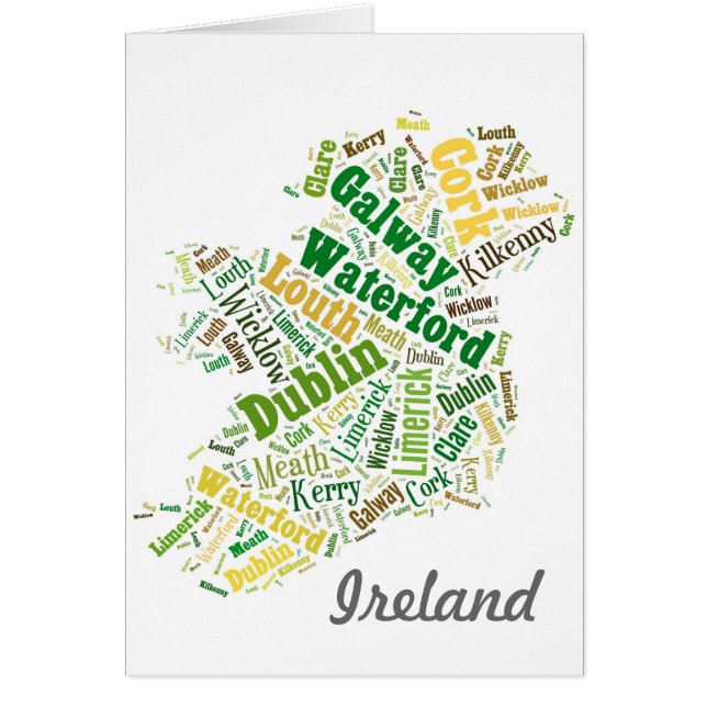 Art de mots des villes d'Irlande (Devant)