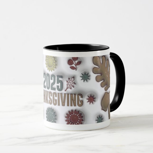Art de mug 3D Puffy Thanksgiving 2025 (Devant droit)