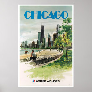 Art de mur de Chicago Impression de voyage Affiche