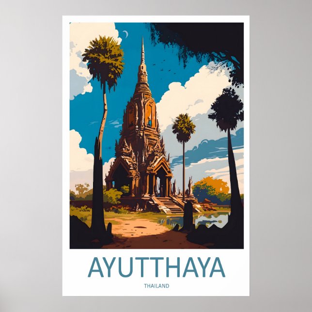 Art de mur de voyage d'Ayutthaya impression Ayutth (Devant)
