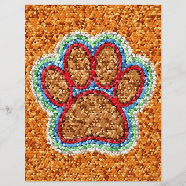Art de patte de chien en Low Poly (Devant)