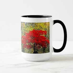 Art de peinture rouge d'automne - Mug